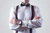 Thumb bow tie businessman fashion man medium